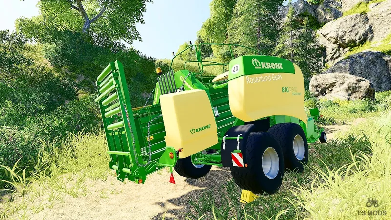 Пресс-подборщик Krone Big 1290 HDP и сборщик тюков Parkland v 1.0