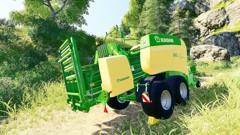 Пресс-подборщик Krone Big 1290 HDP и сборщик тюков Parkland v 1.0