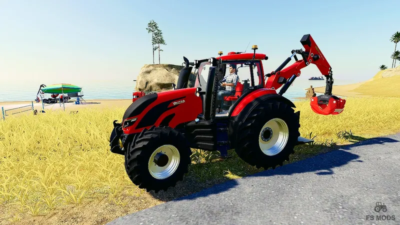 Лесозаготовительный трактор Valtra T и трелевочный кран v 1.0