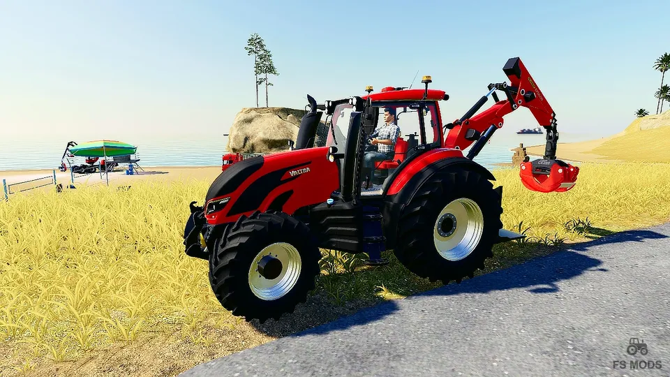 Лесозаготовительный трактор Valtra T и трелевочный кран v 1.0