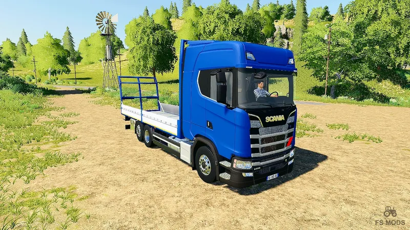 Грузовик Scania S580 и прицеп для тюков v 1.3