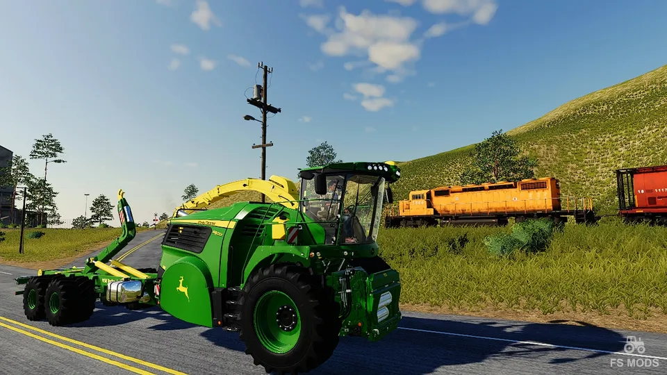 Комбайн John Deere 8000 Container Carrier v 1.0