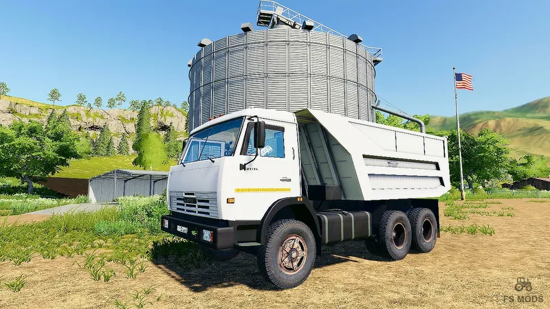 Грузовик КамАЗ 55111 и прицеп v 1.2