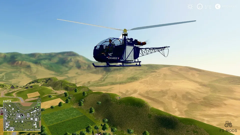 Вертолет жандармерии Alouette II