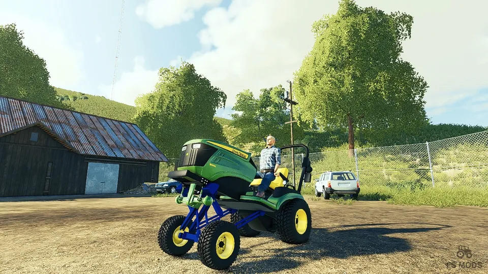 Трактор John Deere 1025R и Косилка v 1.0