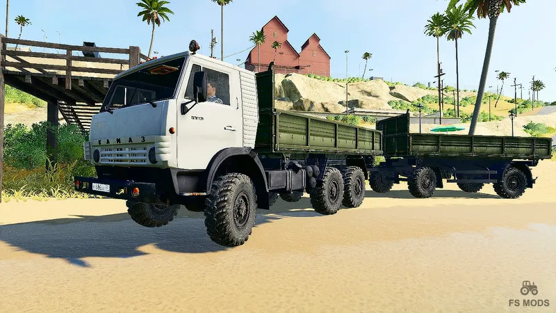 Грузовик КамАЗ 4310 и Nefaz 8560 Trailer v 1.1