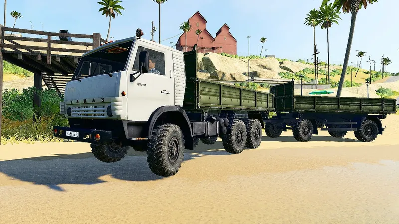 Грузовик КамАЗ 4310 и Nefaz 8560 Trailer v 1.1