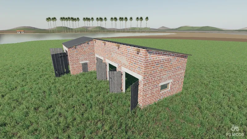 Гараж из красного кирпича v 1.2