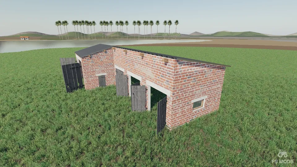 Гараж из красного кирпича v 1.2