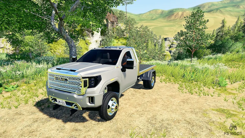 Автомобиль 2020 GMC 3500 HD Flatbed v 1.0