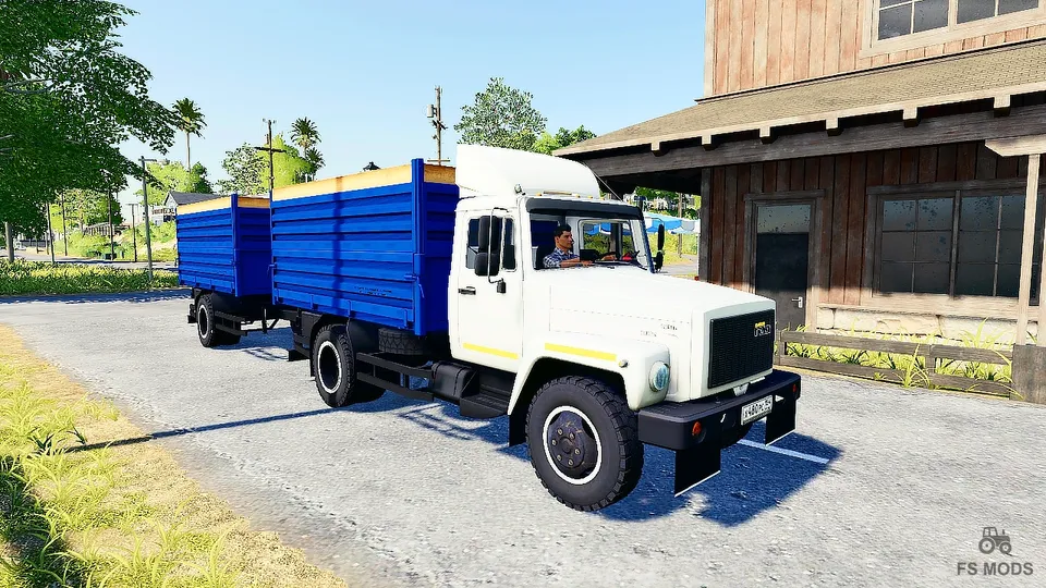 Грузовик ГАЗ 35071 и САЗ 83173 прицеп v 1.0