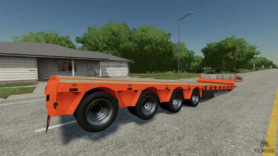 Прицеп с плоской платформой Goldhofer 4 Axle v 1.0