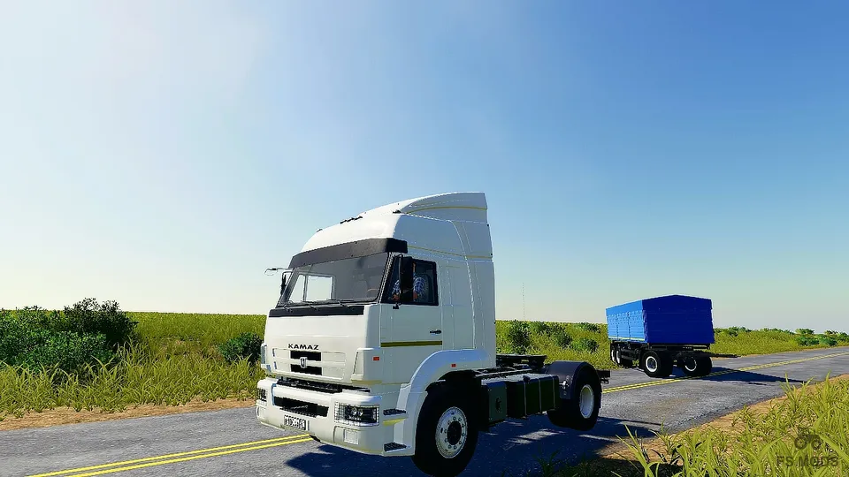 Грузовики КамАЗ 5480 и 53602 с прицепом v 1.0