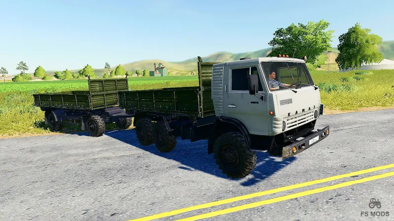 Грузовик КамАЗ 4310 и прицеп v 1.0