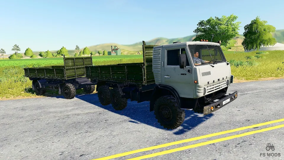 Грузовик КамАЗ 4310 и прицеп v 1.0