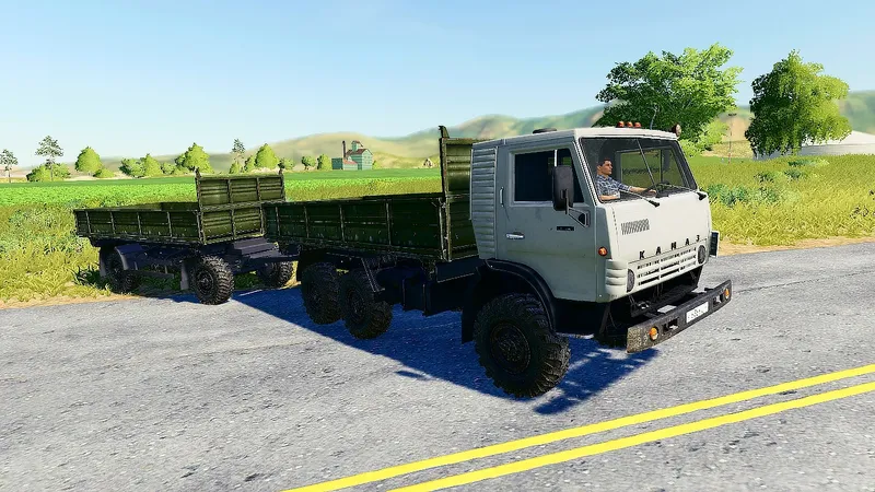 Грузовик КамАЗ 4310 и прицеп v 1.0