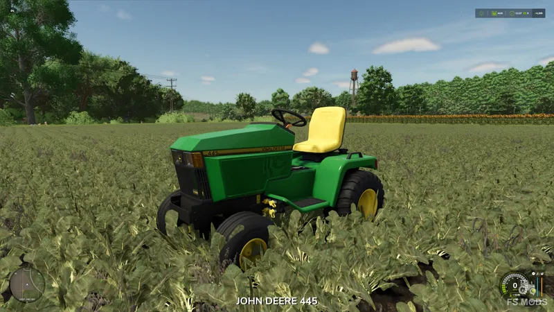 Трактор John Deere 445 и навесное оборудование v1.0