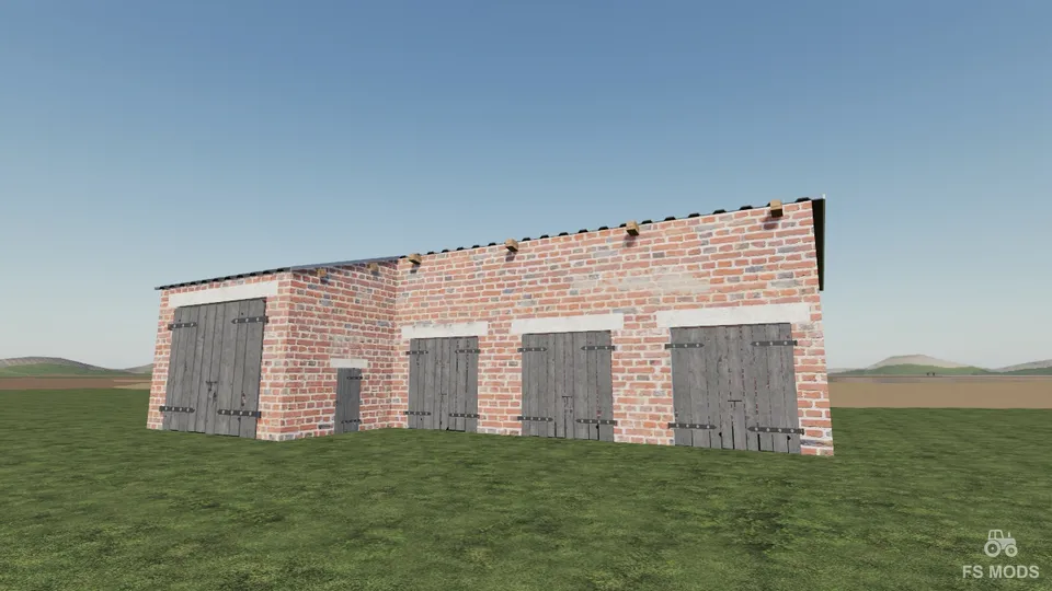 Гараж из красного кирпича v 1.1