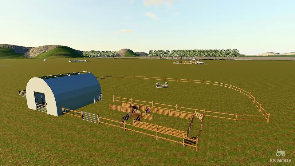 Загон для овец с туннельным укрытием v 1.1