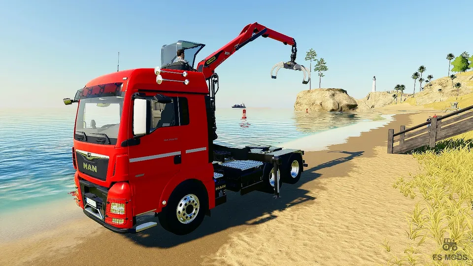 Лесовозы MAN TGX Forest Trucks с краном v 1.1.0.1